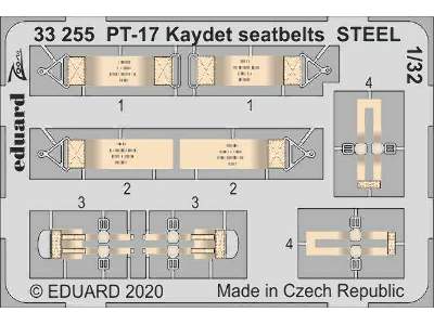 PT-17 Kaydet seatbelts STEEL 1/32 - zdjęcie 1