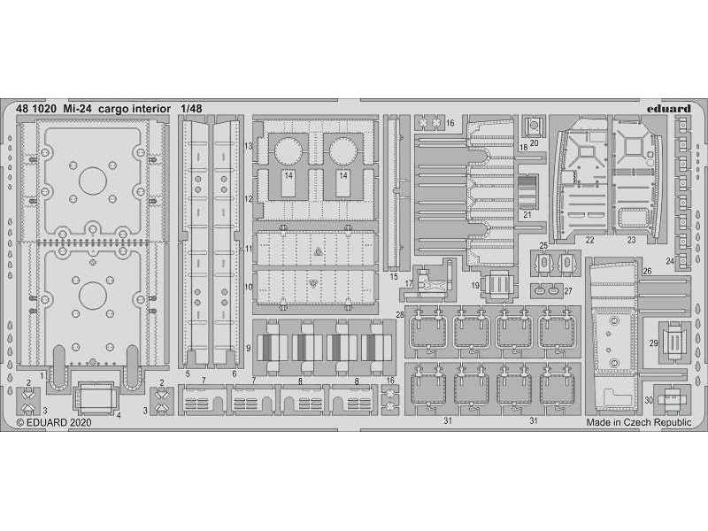 Mi-24 cargo interior 1/48 - Zvezda - zdjęcie 1