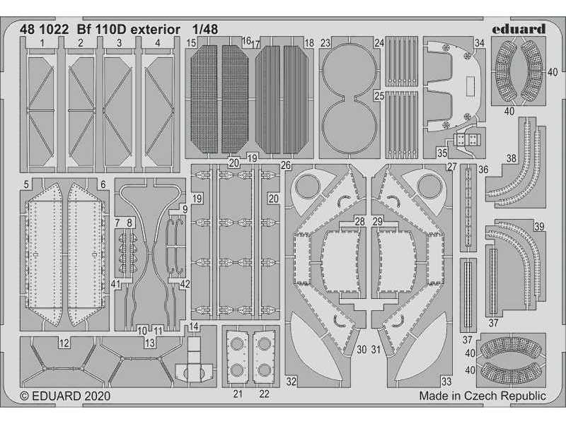 Bf 110D exterior 1/48 - zdjęcie 1 Bf 110D exterior 1/48 - zdjęcie 1