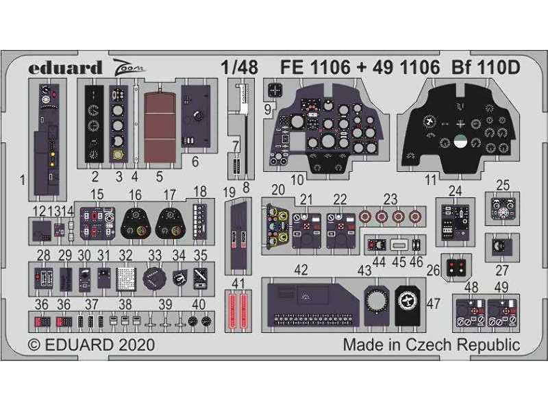 Bf 110D interior 1/48 - zdjęcie 1