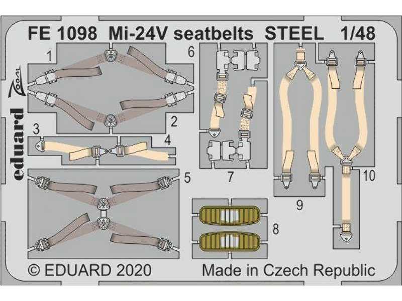 Mi-24V seatbelts STEEL 1/48 - Zvezda - zdjęcie 1 Mi-24V seatbelts STEEL 1/48 - Zvezda - zdjęcie 1