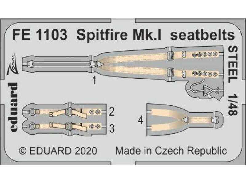 Spitfire Mk. I seatbelts STEEL 1/48 - zdjęcie 1 Spitfire Mk. I seatbelts STEEL 1/48 - zdjęcie 1