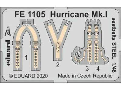 Hurricane Mk. I seatbelts STEEL 1/48 - zdjęcie 1