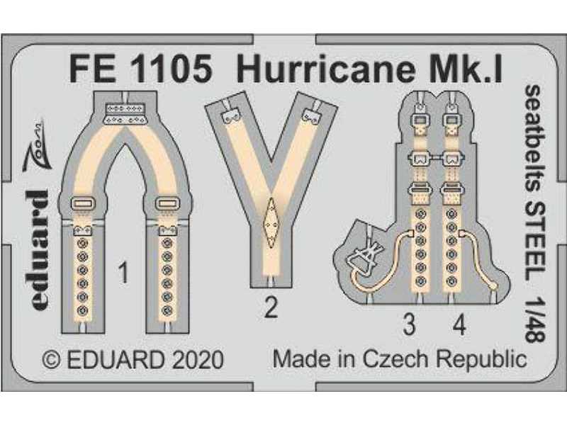 Hurricane Mk. I seatbelts STEEL 1/48 - zdjęcie 1 Hurricane Mk. I seatbelts STEEL 1/48 - zdjęcie 1