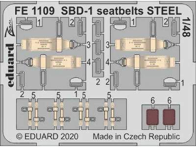 SBD-1 seatbelts STEEL 1/48 - zdjęcie 1