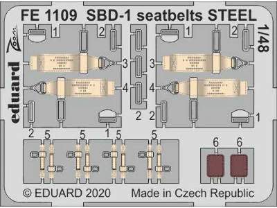 SBD-1 seatbelts STEEL 1/48 - zdjęcie 1