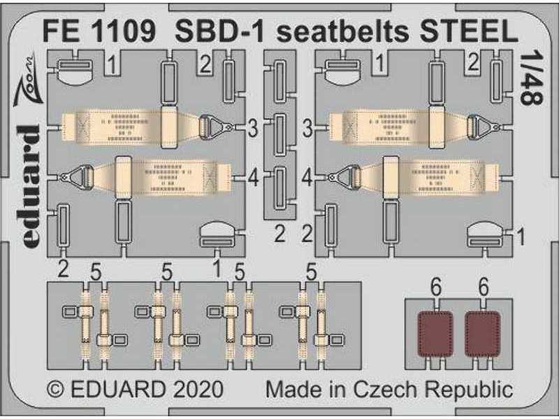 SBD-1 seatbelts STEEL 1/48 - zdjęcie 1
