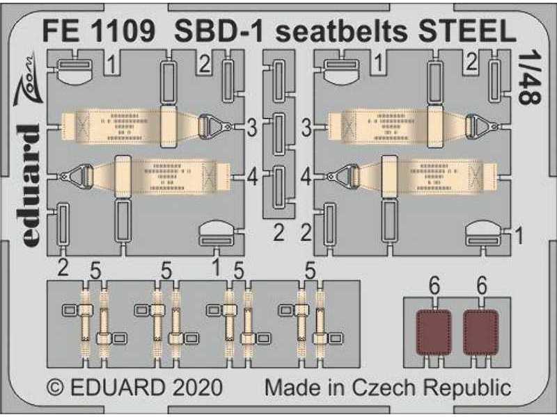 SBD-1 seatbelts STEEL 1/48 - zdjęcie 1 SBD-1 seatbelts STEEL 1/48 - zdjęcie 1