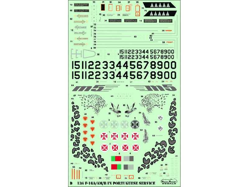 F-16a/Am/B/Bm In Portuquese Service - Generic Set - zdjęcie 1