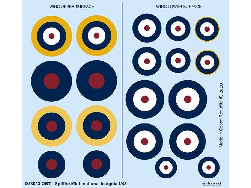 Spitfire Mk. I national insignia 1/48 - zdjęcie 1 Spitfire Mk. I national insignia 1/48 - zdjęcie 1