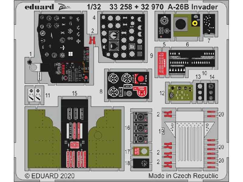 A-26B Invader cockpit interior 1/32 - Hobby Boss - zdjęcie 1 A-26B Invader cockpit interior 1/32 - Hobby Boss - zdjęcie 1