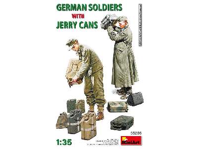 Niemieccy żołnierze z kanistrami - zdjęcie 1