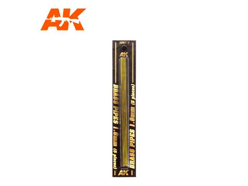 Rurki mosiężne 1,8mm, 5 szt. - zdjęcie 1 Rurki mosiężne 1,8mm, 5 szt. - zdjęcie 1