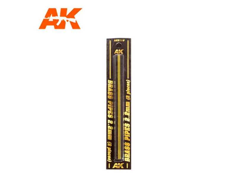 Rurki mosiężne 2,2mm, 2 szt. - zdjęcie 1 Rurki mosiężne 2,2mm, 2 szt. - zdjęcie 1