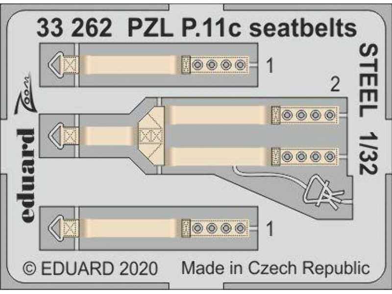 PZL P.11c seatbelts STEEL 1/32 - Ibg - zdjęcie 1