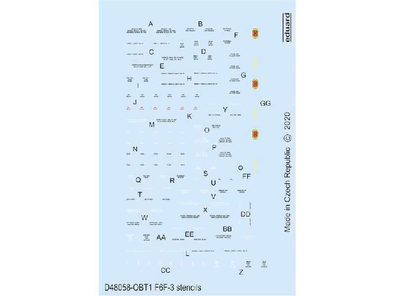 F6F-3 stencils 1/48 - zdjęcie 1