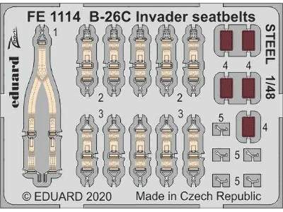 B-26C Invader seatbelts STEEL 1/48 - zdjęcie 1