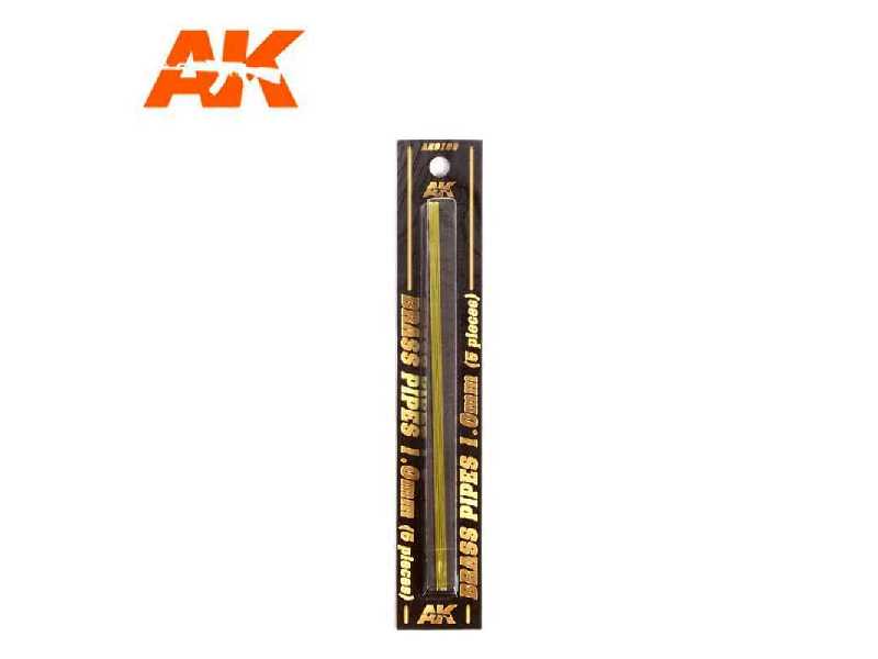 Rurki mosiężne 1,0mm, 5 szt. - zdjęcie 1 Rurki mosiężne 1,0mm, 5 szt. - zdjęcie 1