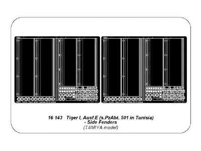 Tiger I,E Tunezyjski z 501 Abt.- boczne błotniki - zdjęcie 16