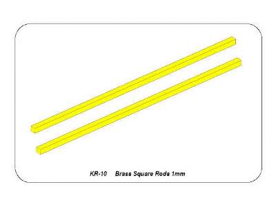 Kwadratowe pręty mosiężne 1,0mm długość 245mm x 2 szt. - zdjęcie 4