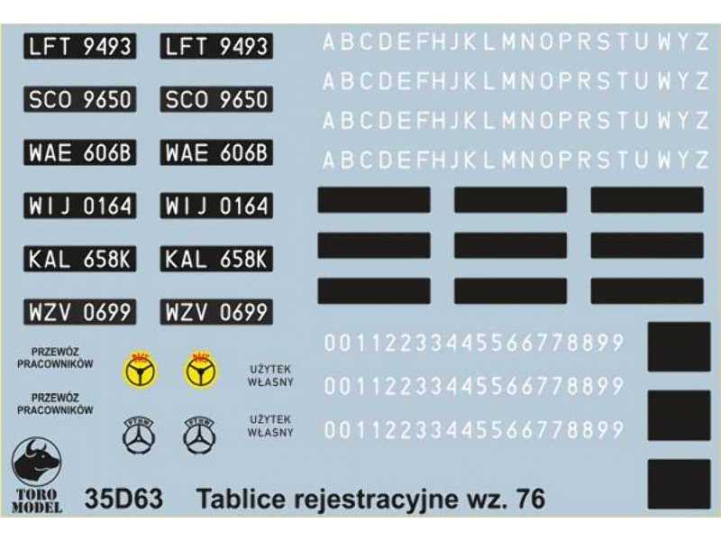 Polskie tablice rejestracyjne wz.76 - 1976-2000 - zdjęcie 1