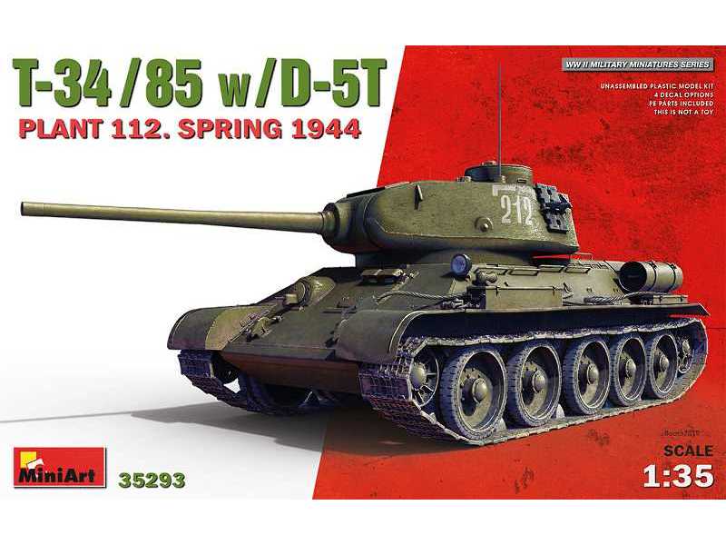 T-34/85 W/D-5t fabryka 112 - wiosna 1944 - zdjęcie 1