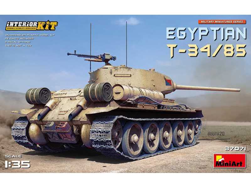 Egipski T-34/85 - model z wnętrzem - zdjęcie 1 Egipski T-34/85 - model z wnętrzem - zdjęcie 1