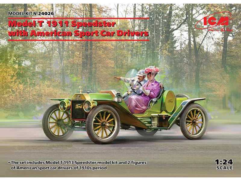 Ford T 1913 Speedster z amerykańskimi kierowcami sportowymi - zdjęcie 1 Ford T 1913 Speedster z amerykańskimi kierowcami sportowymi - zdjęcie 1