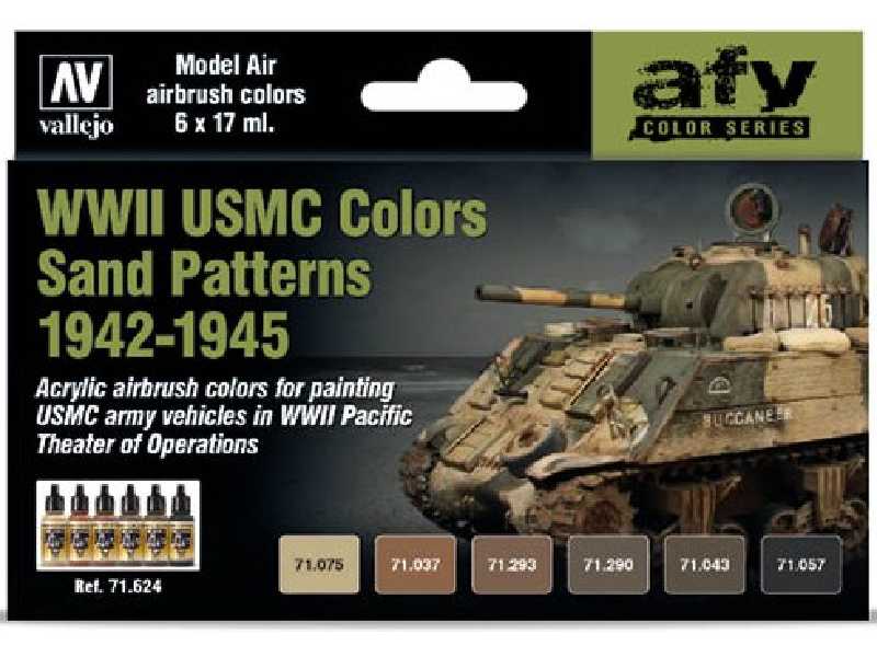 Zestaw farb Model Air II W.Ś. US Marines barwy pustynne - zdjęcie 1