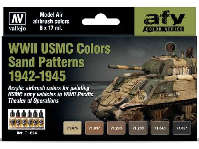 Zestaw farb Model Air II W.Ś. US Marines barwy pustynne - zdjęcie 1 Zestaw farb Model Air II W.Ś. US Marines barwy pustynne - zdjęcie 1