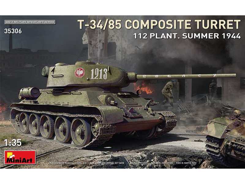 T-34/85 kompozytowa wieża, fabryka nr 112, lato 1944 - zdjęcie 1 T-34/85 kompozytowa wieża, fabryka nr 112, lato 1944 - zdjęcie 1