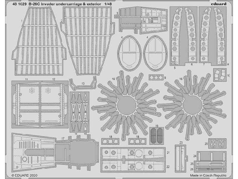 B-26C Invader undercarriage & exterior 1/48 - ICM - zdjęcie 1