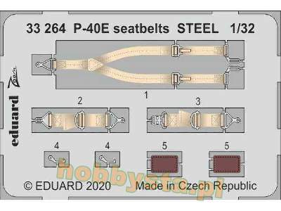P-40E seatbelts STEEL 1/32 - zdjęcie 1