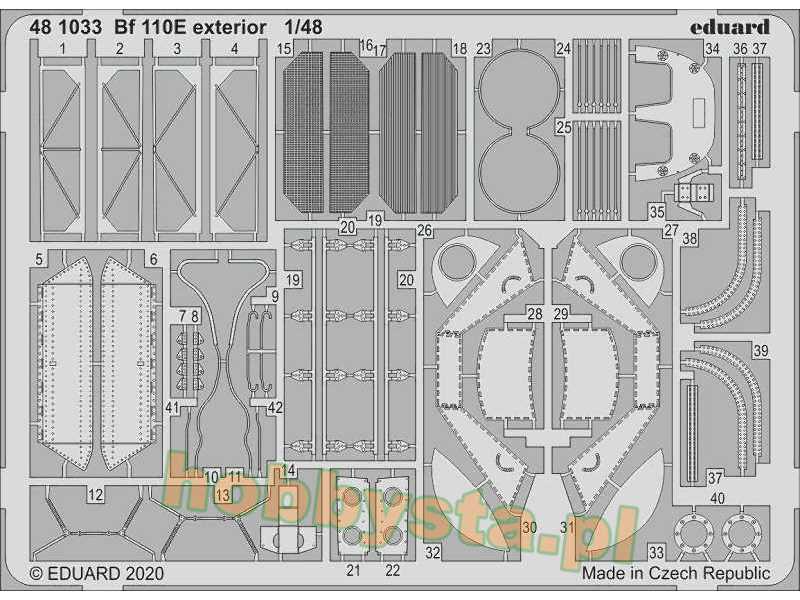 Bf 110E exterior 1/48 - zdjęcie 1 Bf 110E exterior 1/48 - zdjęcie 1