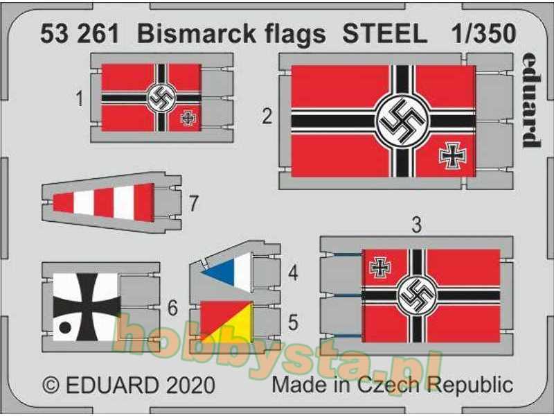 Bismarck flags STEEL 1/350 - zdjęcie 1 Bismarck flags STEEL 1/350 - zdjęcie 1