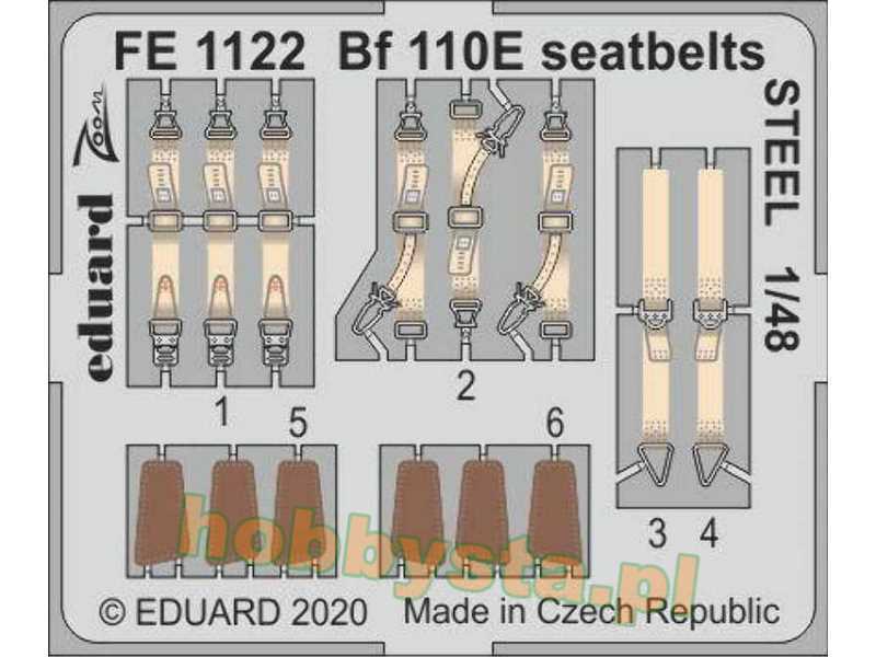 Bf 110E seatbelts STEEL 1/48 - zdjęcie 1