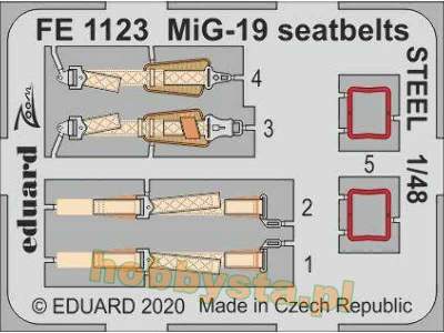 MiG-19 seatbelts STEEL 1/48 - zdjęcie 1