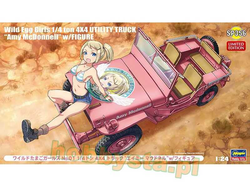 52156 Wild Egg Girls No.01 1/4 Ton 4x4 Utility Truck Amy Mcdonne - zdjęcie 1