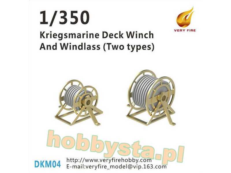 Kriegsmarine Deck Winch And Windlass - Two Types (22 Sets) - zdjęcie 1 Kriegsmarine Deck Winch And Windlass - Two Types (22 Sets) - zdjęcie 1
