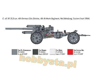 Haubica polowa 15 cm  / 10,5 cm armata polowa z obsługą. - zdjęcie 6