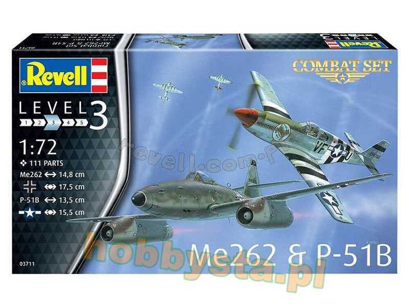 Messerschmitt Me262 - P-51B Mustang - Combat Set - zdjęcie 1 Messerschmitt Me262 - P-51B Mustang - Combat Set - zdjęcie 1