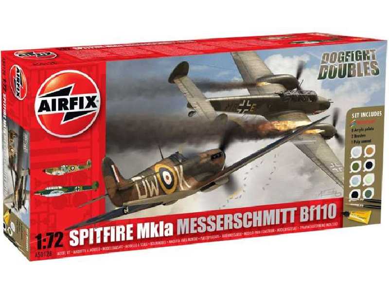 Zestaw Messerschmitt BF110C/D & Supermarine Spitfire Mk1a - zdjęcie 1