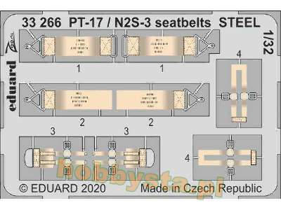 PT-17 / N2S-3 seatbelts STEEL 1/32 - zdjęcie 1