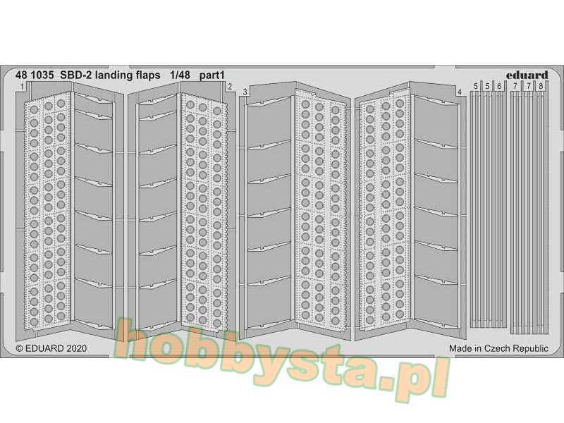 SBD-2 landing flaps 1/48 - zdjęcie 1 SBD-2 landing flaps 1/48 - zdjęcie 1