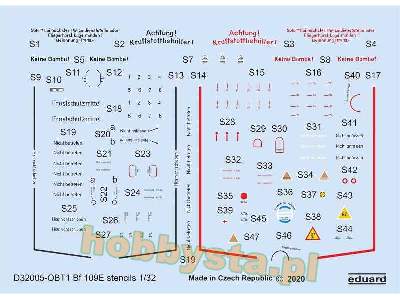 Bf 109E stencils 1/32 - zdjęcie 1