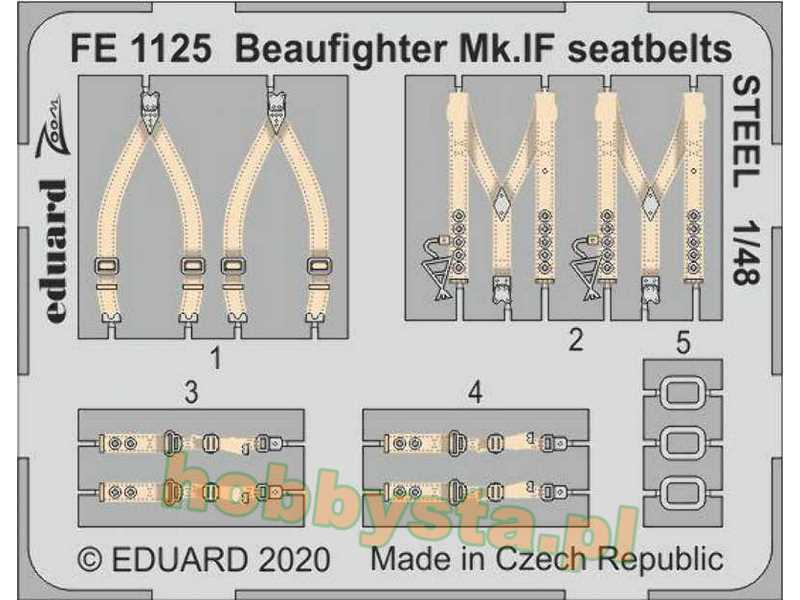 Beaufighter Mk. IF seatbelts STEEL 1/48 - zdjęcie 1