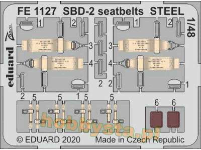 SBD-2 seatbelts STEEL 1/48 - zdjęcie 1