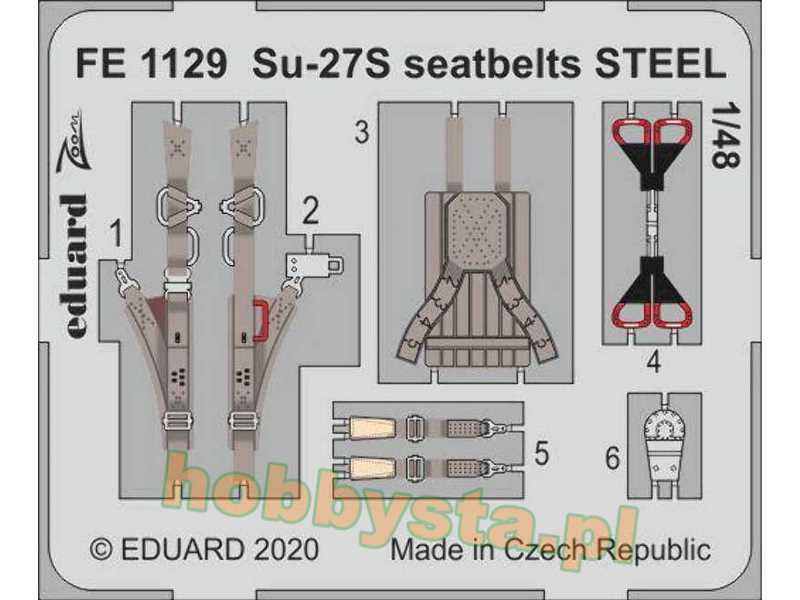 Su-27S seatbelts STEEL 1/48 - zdjęcie 1