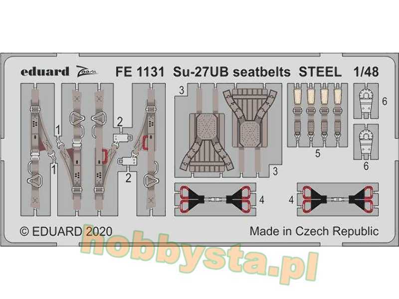 Su-27UB seatbelts STEEL 1/48 - zdjęcie 1