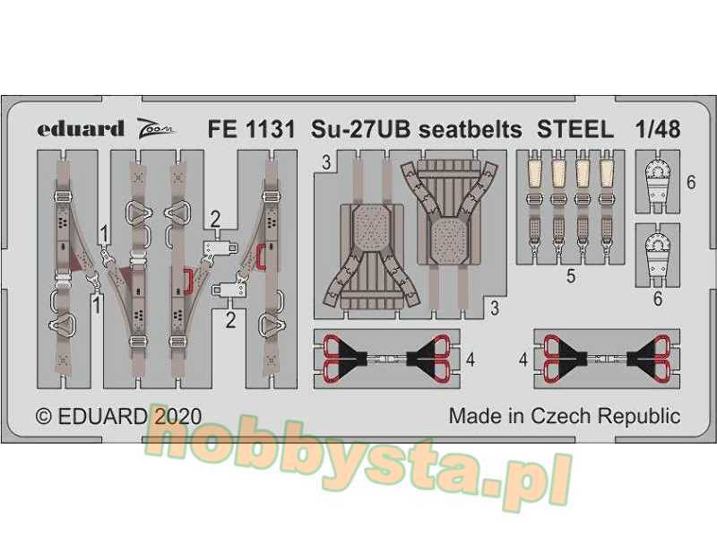 Su-27UB seatbelts STEEL 1/48 - zdjęcie 1 Su-27UB seatbelts STEEL 1/48 - zdjęcie 1